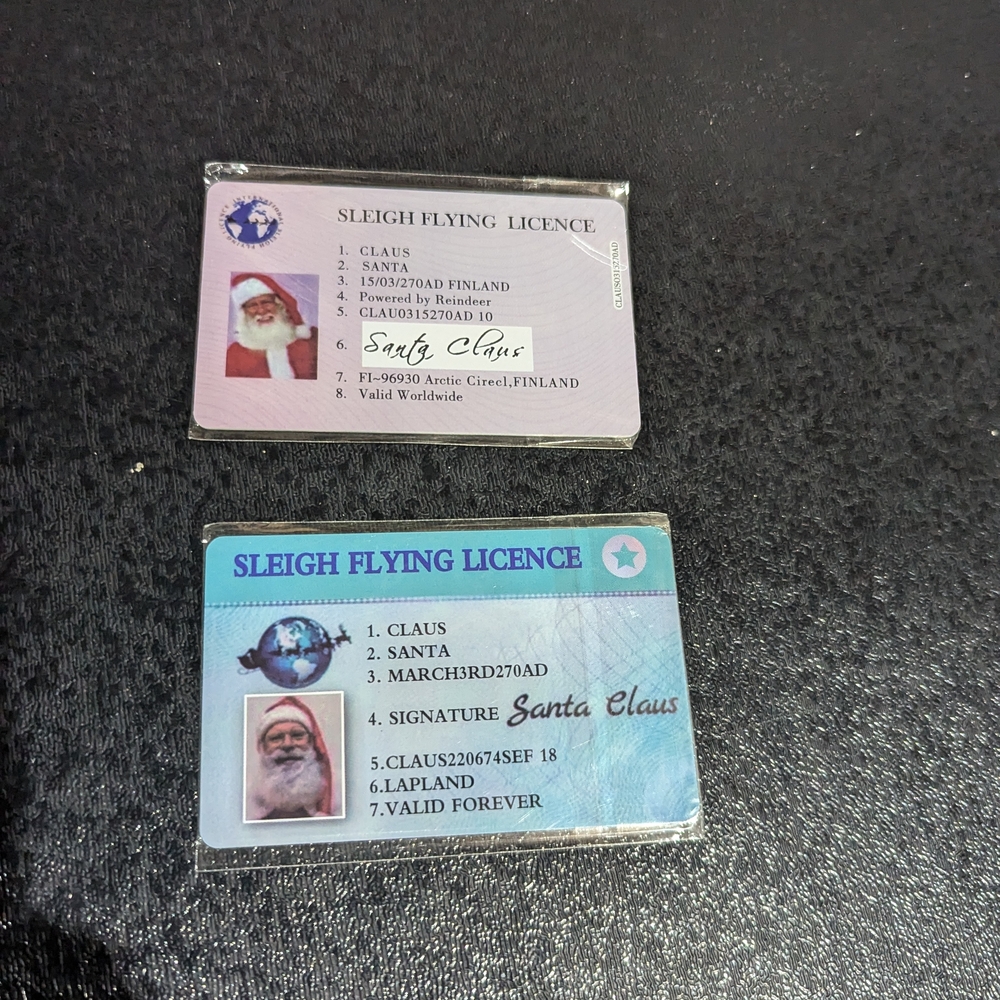 Santa Claus Sleigh Flying Licence To Keep The Magic Alive For Kids